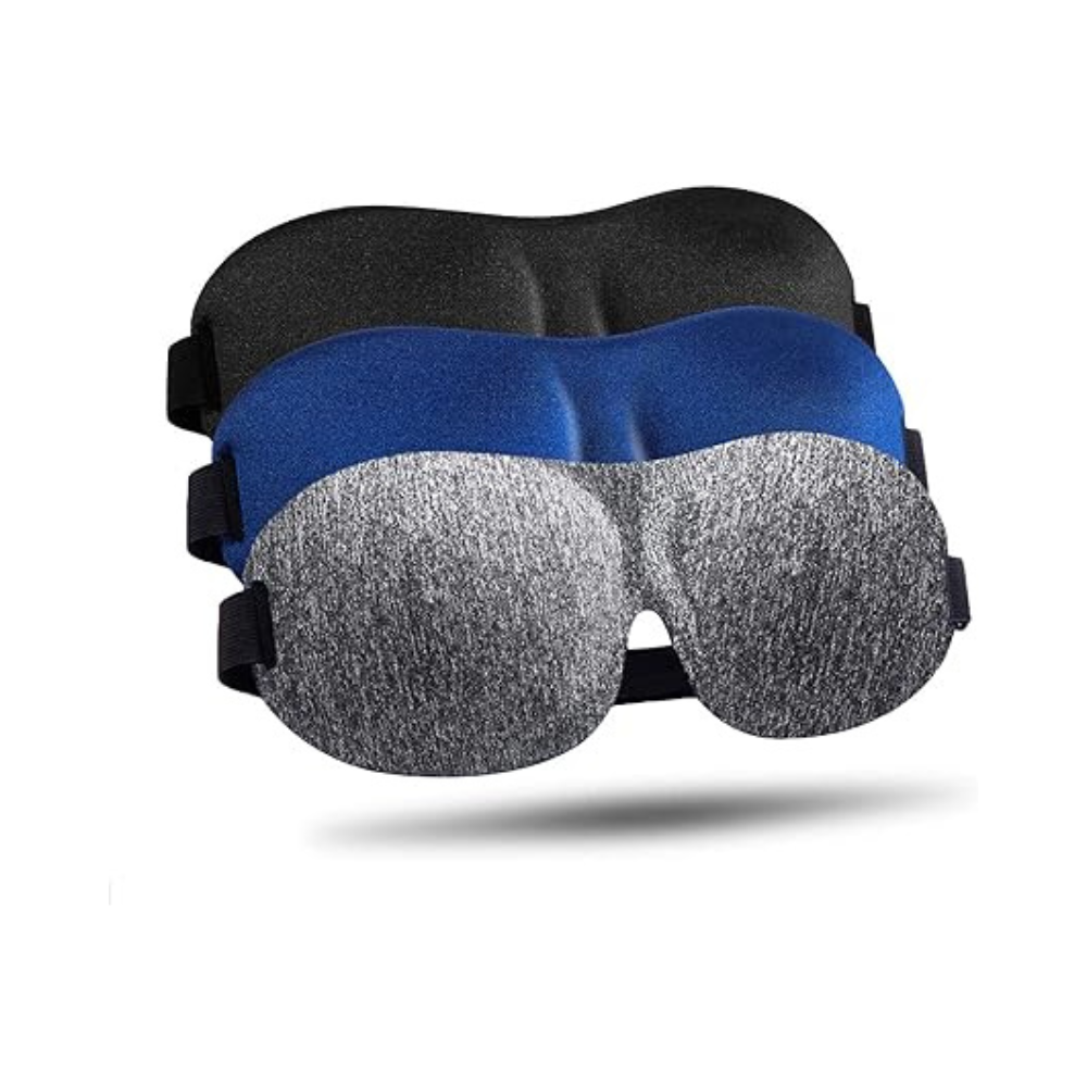 Cushioned Blackout Sleep Mask — 3 Pack