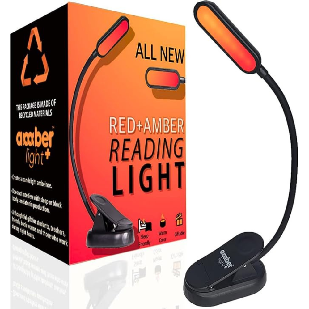 Amber & Red Clip-On Reading Light